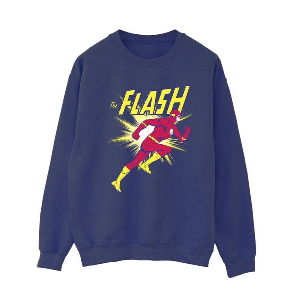 DC Comics Womens/Ladies The Flash Running Sweatshirt / Navy Blue